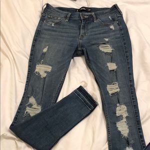 Distressed jeans
